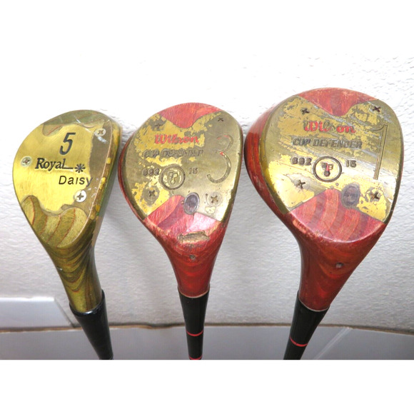 Vintage 1/3/5 Wilson Cup Defender Strata-Bloc Patty Berg Royal Daisy Woods - Picture 4 of 16